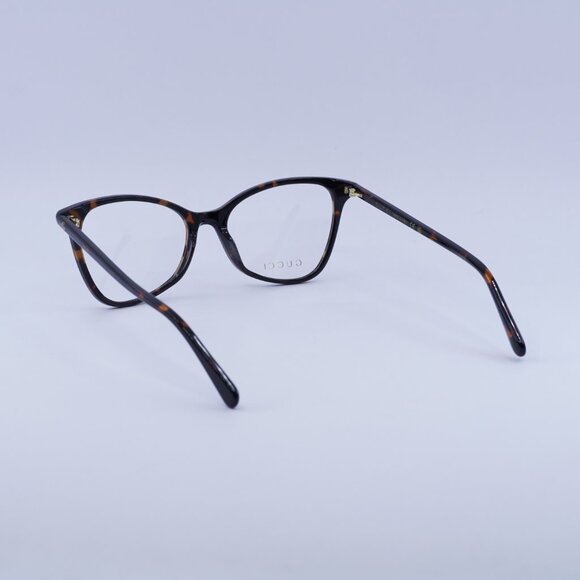 Gucci GG1360O 002 Eyeglasses Dark Havana 53mm Cat Eye Frame - Picture 7 of 12